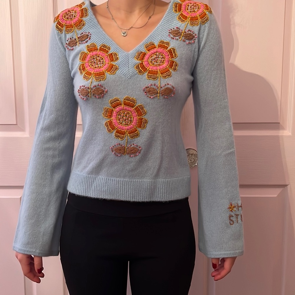 JOYSTICK POWDER BLUE SWEATER.